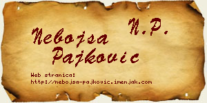 Nebojša Pajković vizit kartica